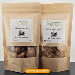 Sablés Artisanaux : Rocher noisette et Citron Pavot, faits main en Touraine.