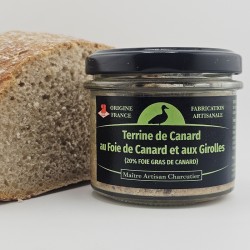 Pot de terrine de Canard au Foie Gras et Girolles - Format 80g