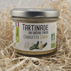 Tartinade artisanale Amaltup chèvre frais courgette et curry