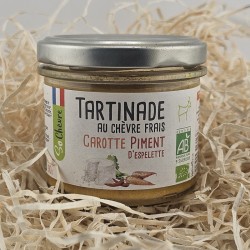 Tartinade artisanale Amaltup chèvre frais carotte piment d’Espelette