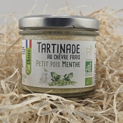 Tartinade artisanale Amaltup chèvre frais petit pois et menthe