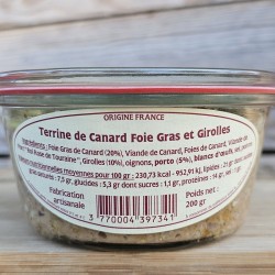 Bocal de Terrine de Canard au Foie Gras et Girolles Format 200g