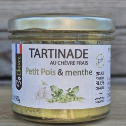Tartinade petit pois menthe chèvre