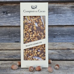 Chocolat lait artisanal noisettes caramélisées