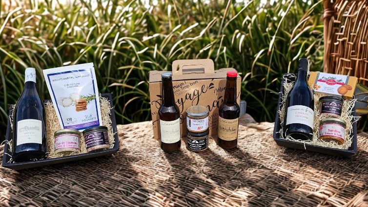 Coffrets apéro terroir : vin blanc Vouvray, bières et Chinon rouge
