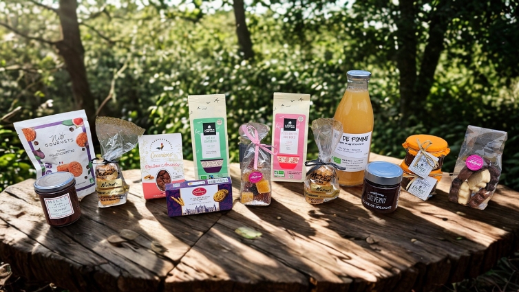 Douceurs de nos coffrets sucrés : thé, confiture et macarons de Cormery.