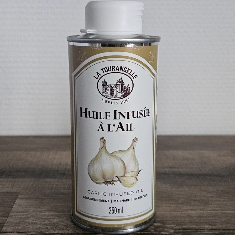 huile de colza infusée à l'ail, bidon de 250ml, La Tourangelle