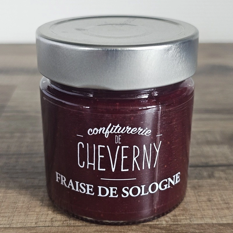 confiture bio de fraises de Sologne, domaine de Cheverny, pots de 280g