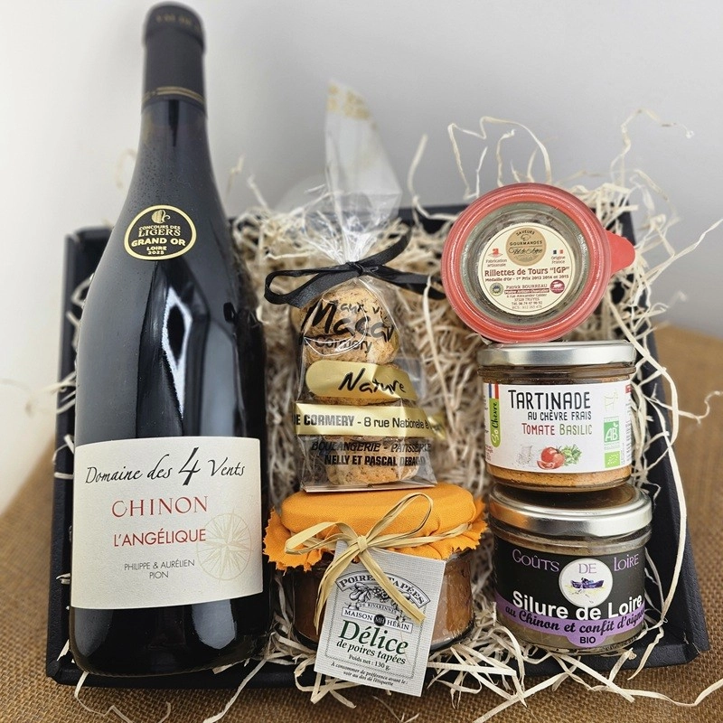 Coffret gourmand Touraine : vin de Chinon Or et rillettes médaillées 2026