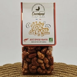 Sachet de noix de cajou grillés bio aux épices Cajun - Le Cadeau Gourmand