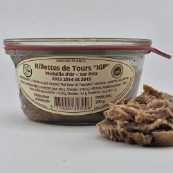 Pot de Rillettes de Tours IGP 200g - Médaille d'Argent CGA 2026 - Le Cadeau Gourmand