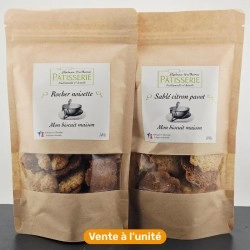 Sablés Artisanaux : Rocher noisette et Citron Pavot, faits main en Touraine.