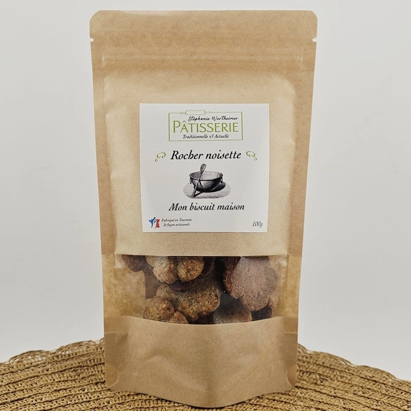 Sablés Rochers Noisette artisanaux, faits main en Touraine ( sachet 100g ).