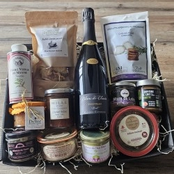 Coffret Prestige de 12 spécialités de Touraine : Vouvray, Rillons et Poire Tapée