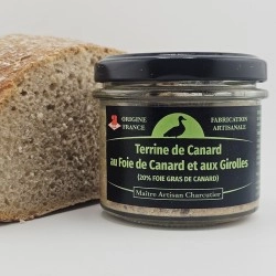 Pot de terrine de Canard au Foie Gras et Girolles - Format 80g