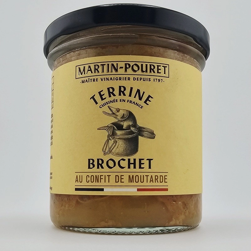 Bocal de terrine de brochet au confit de moutarde Martin-Pouret 150g