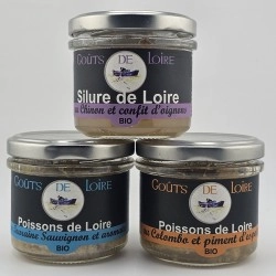 Trio de terrines de poissons sauvages de Loire, recettes Bio Goûts de Loire