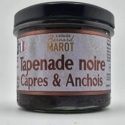 Tapenade noire artisanale aux capres et anchois l'apéritif du Sud
