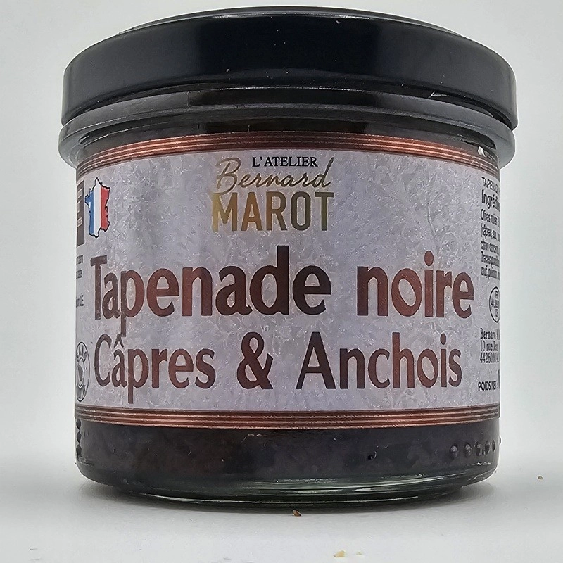 Tapenade noire artisanale aux capres et anchois l'apéritif du Sud