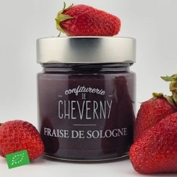 Confiture de Fraise de Sologne Bio et Extra 280g - Artisanat Val de Loire