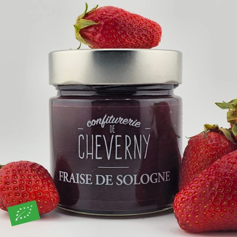 Confiture de Fraise de Sologne Bio et Extra 280g - Artisanat Val de Loire