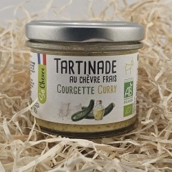 Tartinade artisanale Amaltup chèvre frais courgette et curry