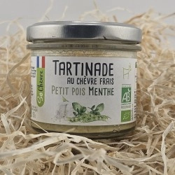 Tartinade artisanale Amaltup chèvre frais petit pois et menthe