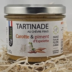 Tartinade carotte chèvre piment Espelette