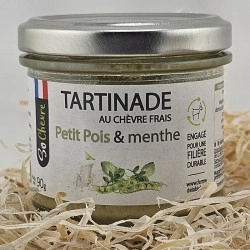 Tartinade petit pois menthe chèvre