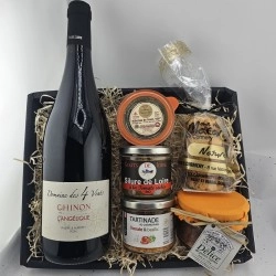 Coffret gourmand Touraine Chinon rillettes