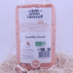 Lentilles corail bio Touraine ferme