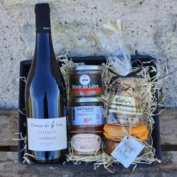 Coffret gourmand Touraine Chinon rillettes