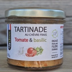 Tartinade artisanale tomate basilic chèvre