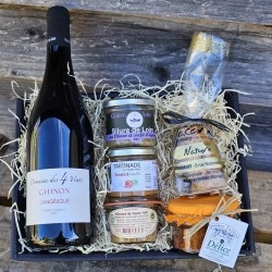 Coffret gourmand Touraine Chinon rillettes