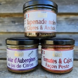 Coffret apéritif tapenade aubergine tomate