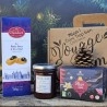 Thé noir Rêves de Noël en infusettes, confiture et petits fours du coffret